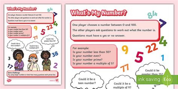 What is my number maths game