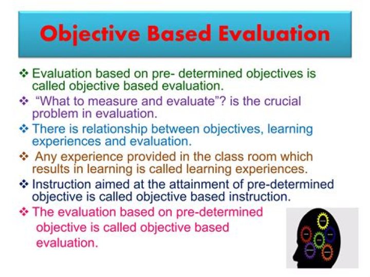 What is objective evaluation