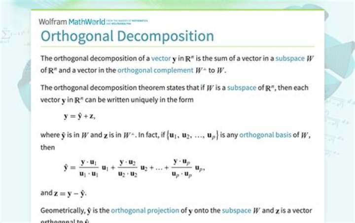 What is orthogonal condition