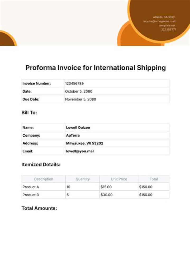 What is proforma in shipping