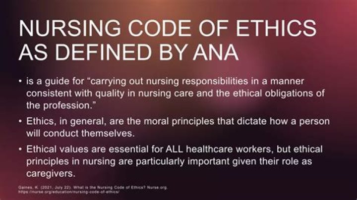 What is the ANA ethical code