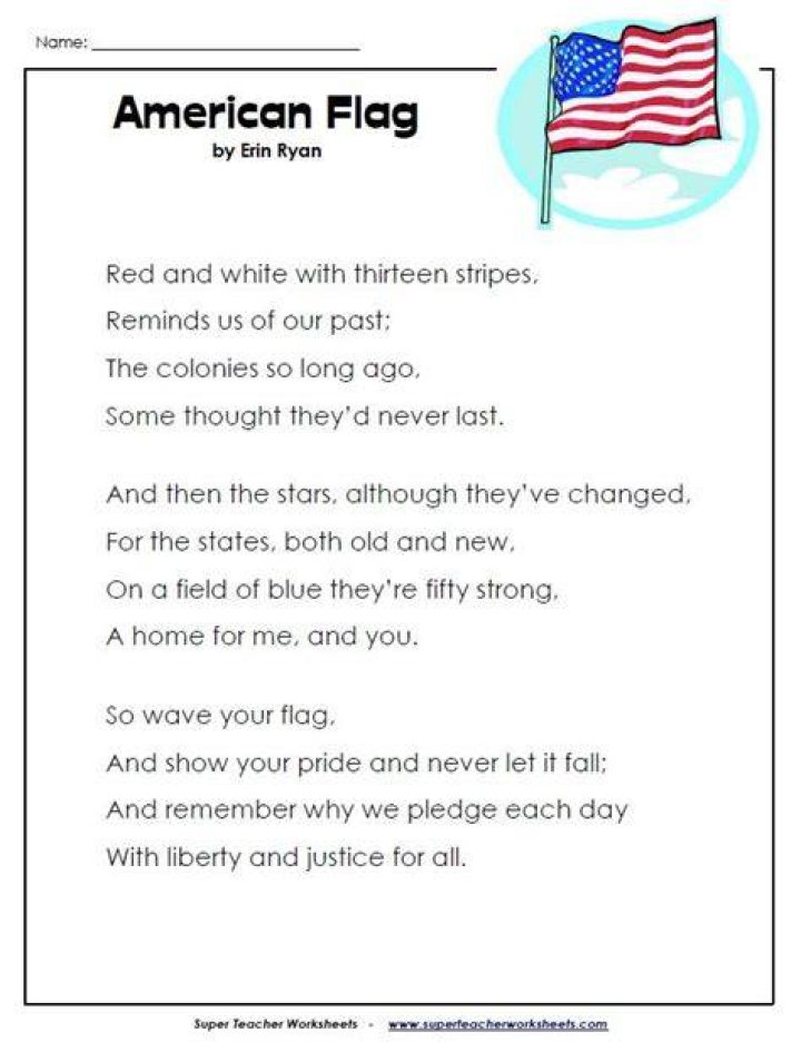 What is the poem flag about