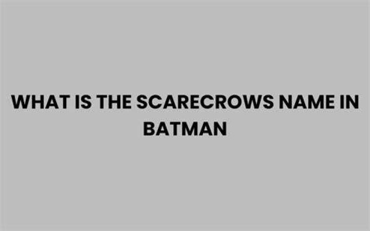 What is the scarecrows name