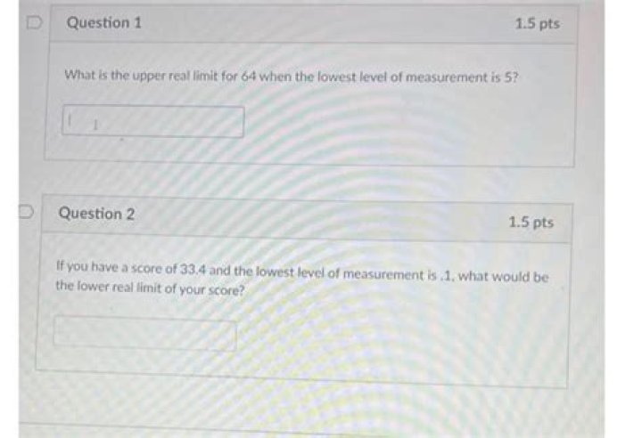 What is the upper real limit