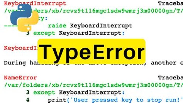What is type error in Python