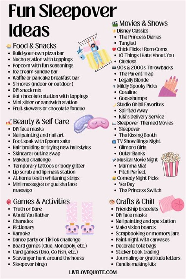 What makes a great sleepover