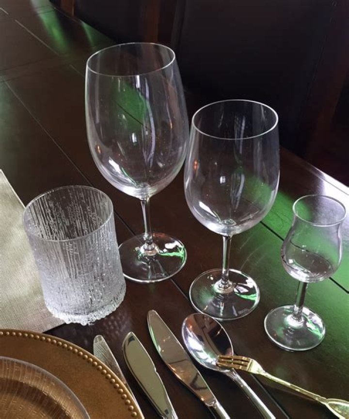 What side does a glass go on