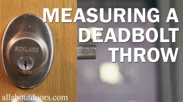 What size is a deadbolt hole
