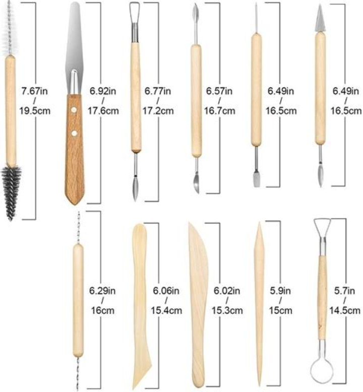 What tools are used for clay