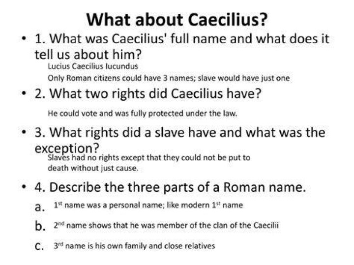 What was caecilius full name