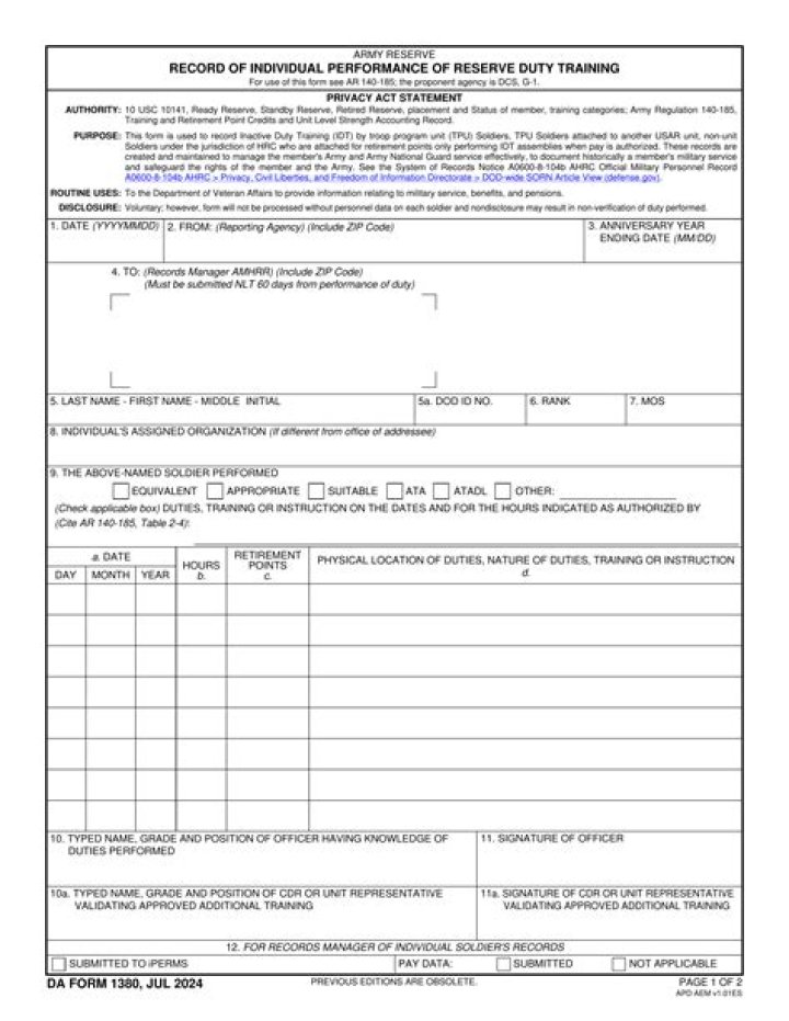 Where can I get DA Form 3595