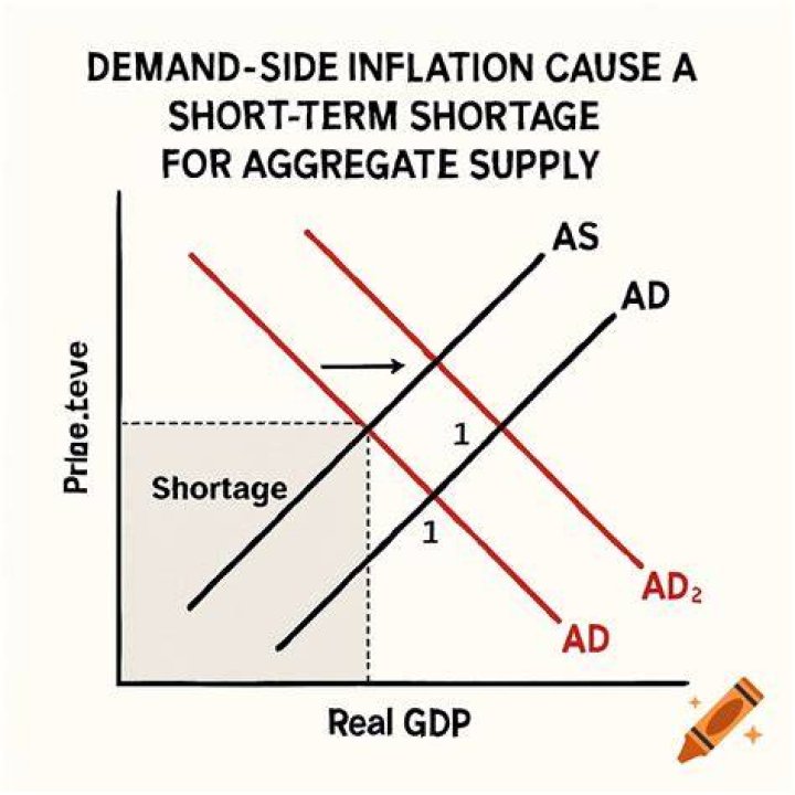 Where is shortage on a graph