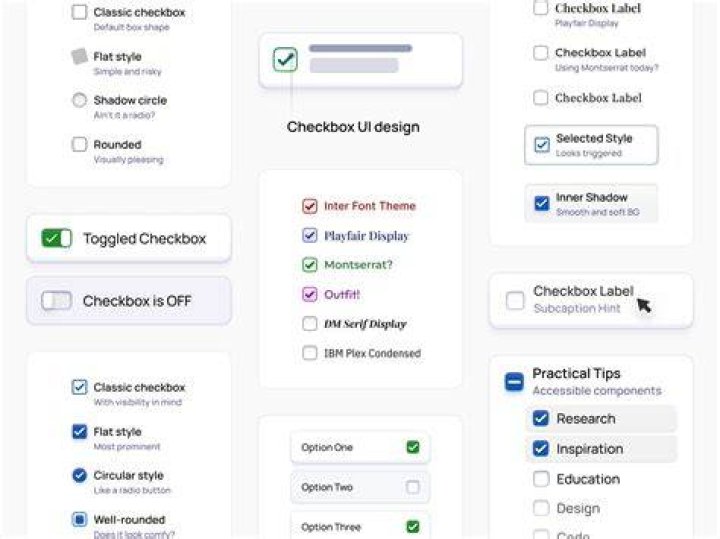 Which is example of checkbox
