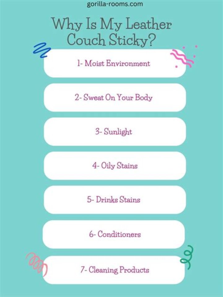Why is my leather couch sticky